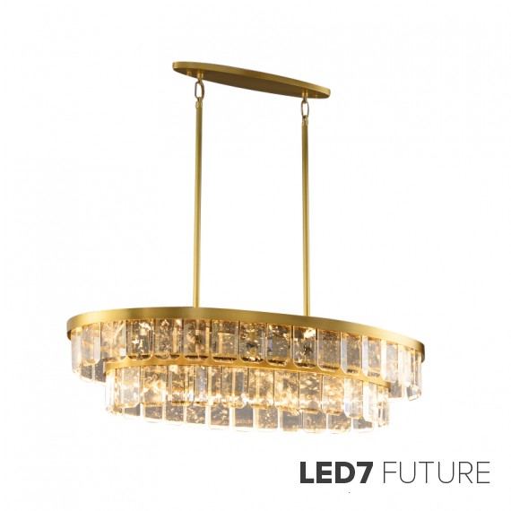 Loft Industry Modern - Wow Oval 2Row Chandelier